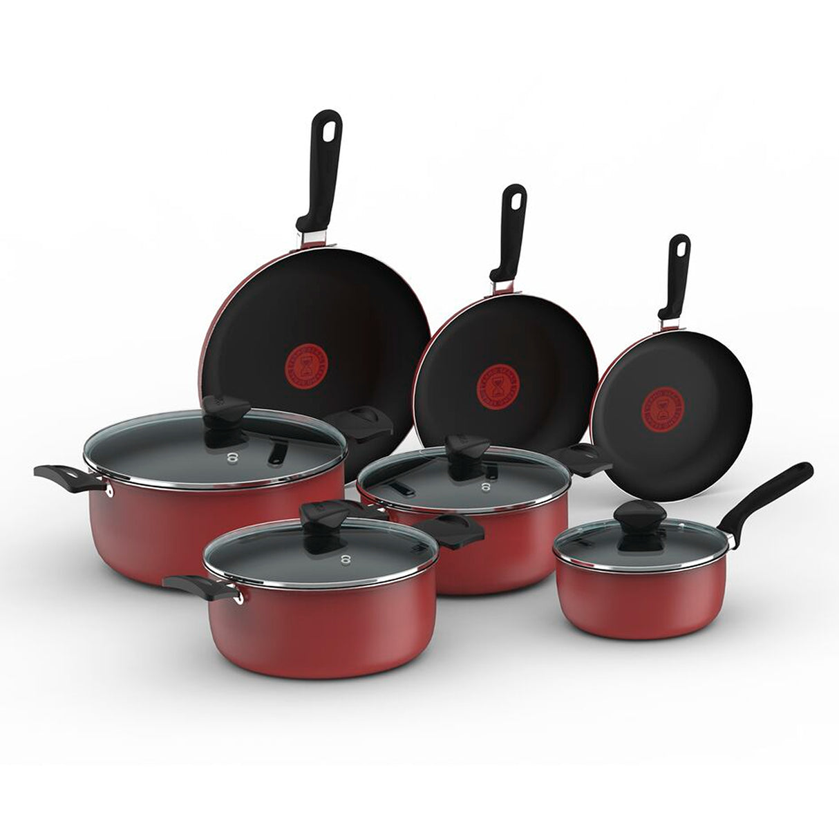 Batería de Cocina Imusa Colors Rojo 42x29.5cm de 11 Piezas Antiadherente - OLLAS Y SARTENES | Bylmo