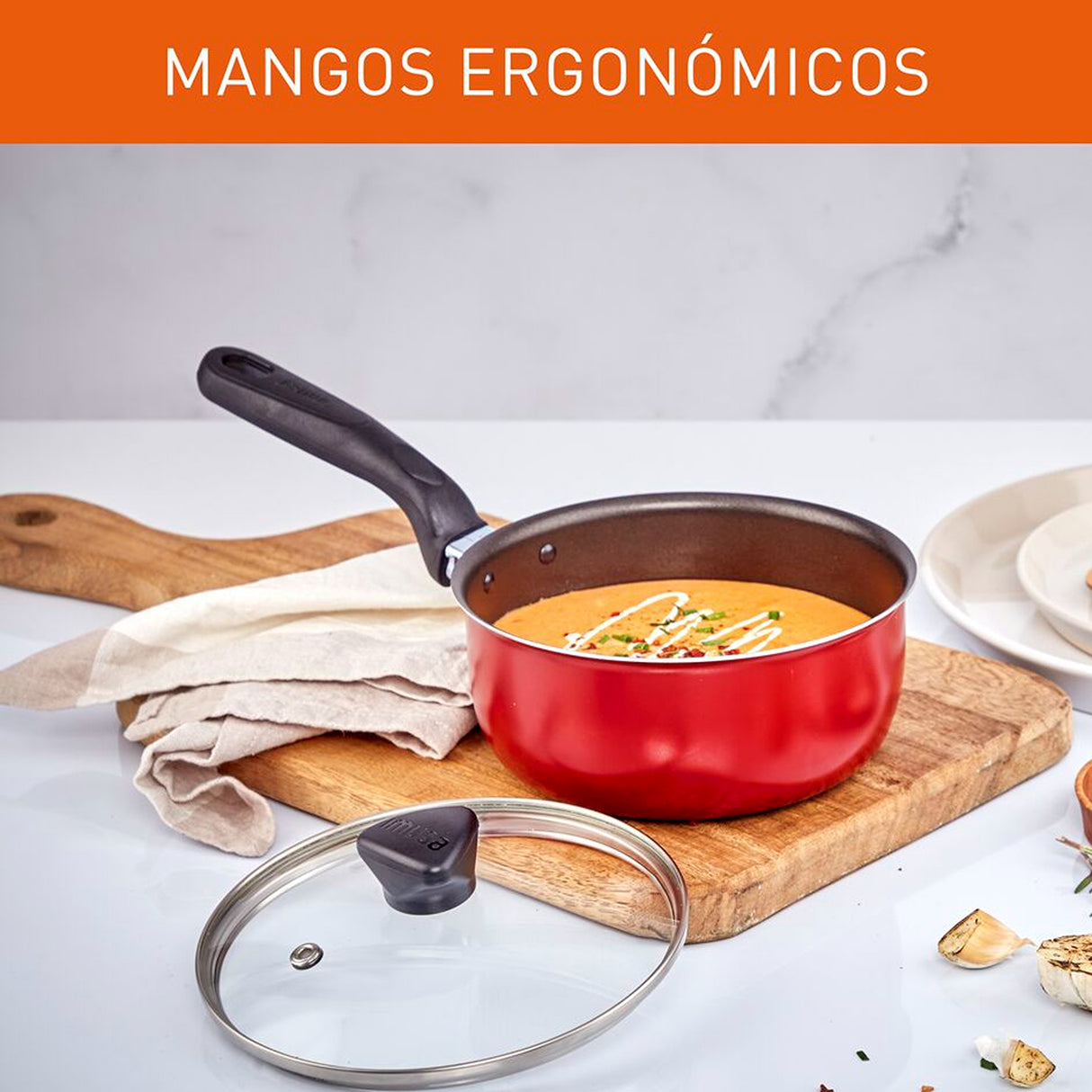 Batería de Cocina Imusa Colors Rojo 42x29.5cm de 11 Piezas Antiadherente - OLLAS Y SARTENES | Bylmo
