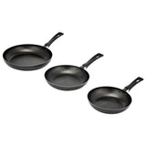 Set de 3 Sartenes Imusa Basic Negro Antiadherentes - OLLAS Y SARTENES | Bylmo