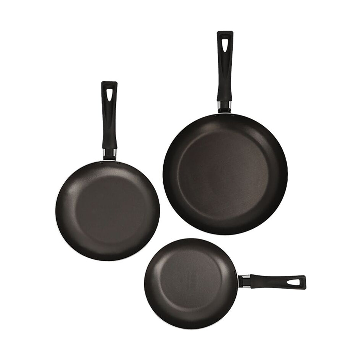 Set de 3 Sartenes Imusa Basic Negro Antiadherentes - OLLAS Y SARTENES | Bylmo