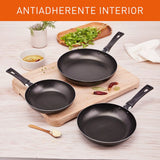 Set de 3 Sartenes Imusa Basic Negro Antiadherentes - OLLAS Y SARTENES | Bylmo