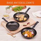 Set de 3 Sartenes Imusa Basic Negro Antiadherentes - OLLAS Y SARTENES | Bylmo