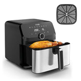 Freidora de Aire Imusa Easy Fry Negro 31x31.5cm de 7.5 Litros con Pantalla Digital y con 8 Funciones - FREIDORAS DE AIRE | Bylmo
