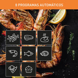 Freidora de Aire Imusa Easy Fry Negro 31x31.5cm de 7.5 Litros con Pantalla Digital y con 8 Funciones - FREIDORAS DE AIRE | Bylmo