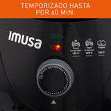 Freidora de Aire Imusa Esencial Negro 31.4x30cm de 3.2 Litros - FREIDORAS DE AIRE | Bylmo