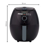 Freidora de Aire Imusa Esencial Negro 31.4x30cm de 3.2 Litros - FREIDORAS DE AIRE | Bylmo
