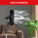 Ventilador 2 en 1 Samurai Ultra Silence Negro 50x135.4cm de 4 Velocidades con Control Remoto y con Oscilación - VENTILADORES | Bylmo