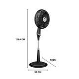 Ventilador de Piso Samurai Ultra Silence Negro 50x135.4cm de 4 Velocidades y con Oscilación - VENTILADORES | Bylmo