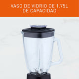 Licuadora Imusa Infiny Force Negro 17x41cm de 1.75 Litros con 10 Velocidades - LICUADORAS Y PROCESADORES | Bylmo