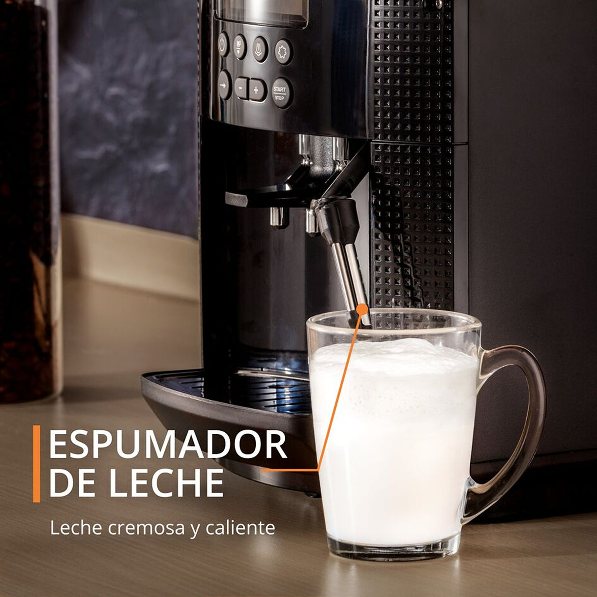 Cafetera Espressería Krups Essential Negro 36.5x24.5cm con Pantalla Digital - CAFETERAS ELECTRICAS | Bylmo