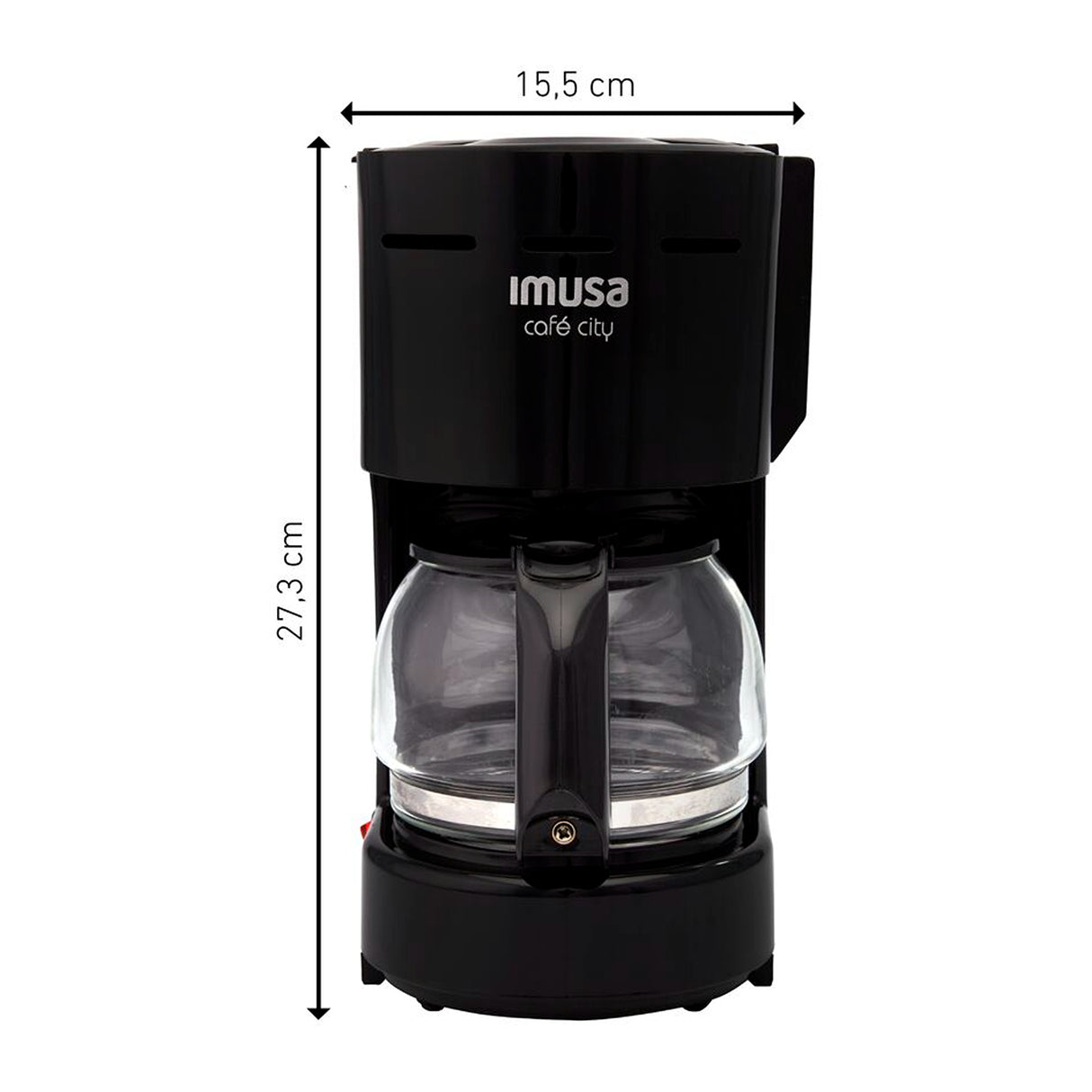 Cafetera Eléctrica Imusa Café City Negro 15.5x27.3cm para Seis Tazas con Sistema Antigoteo - CAFETERAS ELECTRICAS | Bylmo