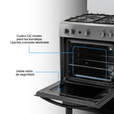 Estufa Challenger Cucina Negro 60x93cm de Gas Propano con Cuatro Quemadores - ESTUFAS | Bylmo