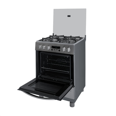 Estufa Challenger Cucina Gris 60x93cm de Gas Propano con Cuatro Quemadores con Pantalla Digital y con Temporizador - ESTUFAS | Bylmo