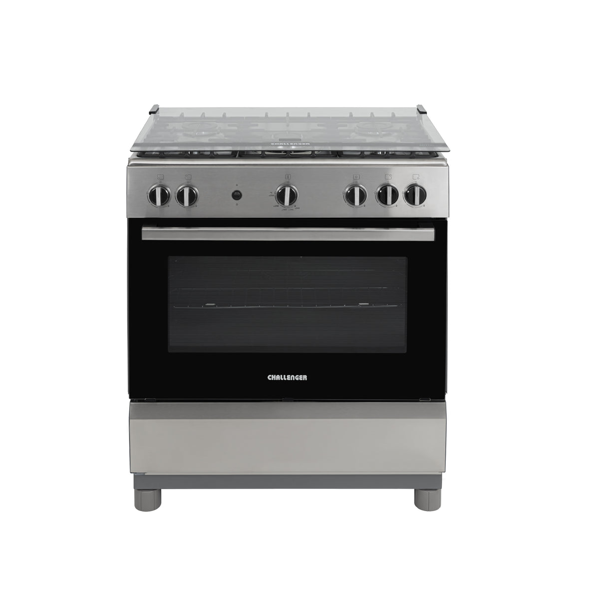 Estufa Challenger Cucina Gris 76x93cm de Gas Natural con Cinco Quemadores - ESTUFAS | Bylmo