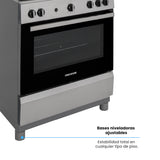 Estufa Challenger Cucina Gris 76x93cm de Gas Natural con Cinco Quemadores - ESTUFAS | Bylmo