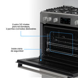 Estufa Challenger Cucina Gris 76x93cm de Gas Propano con Cinco Quemadores y con Temporizador - ESTUFAS | Bylmo