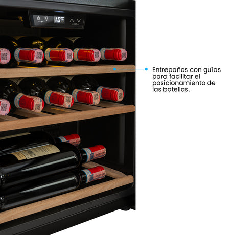 Cava de Vino Challenger Negro 48x41cm de 40 Litros y con Pantalla Digital - NEVERAS | Bylmo