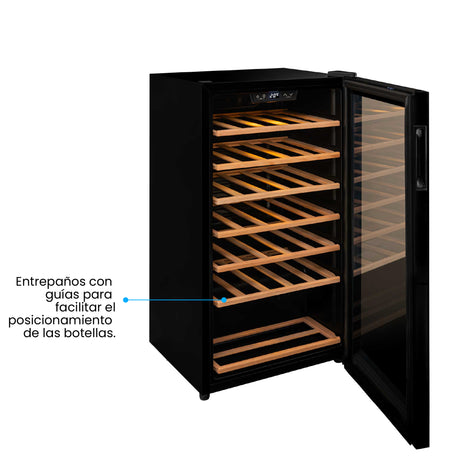 Cava de Vino Challenger Negro 48x87cm de 85 Litros y con Pantalla Digital - NEVERAS | Bylmo