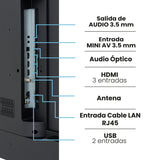 Televisor Challenger Google TV Negro 111.2x67.2cm de 50" Pulgadas Smart QLED 4K con Wifi Integrado y con Bluetooth - TELEVISORES | Bylmo