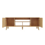 Mesa para TV Nori Panela 160x59cm para TV Hasta 65" Pulgadas con Dos Compartimientos y con Ranuras para Cables - MUEBLES DE TV | Bylmo