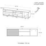 Mesa para TV Flotante Nori Milan 160x37cm para TV Hasta 65" Pulgadas con Un Compartimiento - MUEBLES DE TV | Bylmo