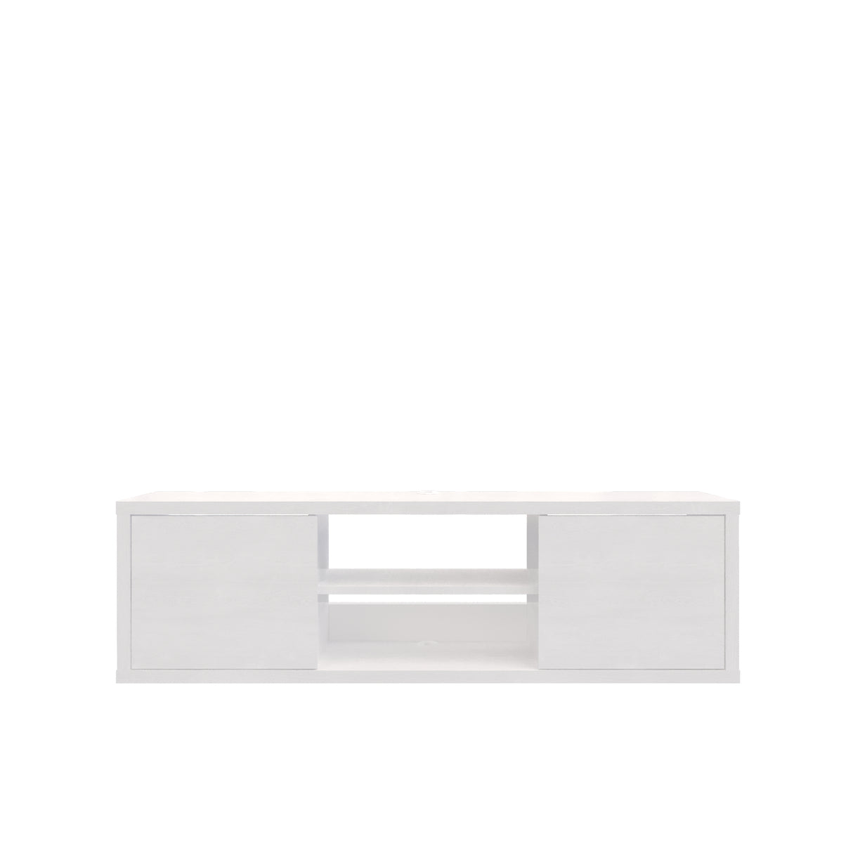 Mesa para TV Flotante Good Blanco 120x35cm para TV Hasta 50" Pulgadas con Dos Compartimientos - MUEBLES DE TV | Bylmo