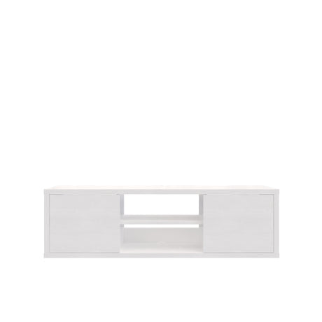 Mesa para TV Flotante Good Blanco 120x35cm para TV Hasta 50" Pulgadas con Dos Compartimientos - MUEBLES DE TV | Bylmo