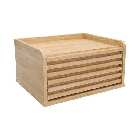 Mesa de Noche Flotante Nori Miel 43x23cm con Un Cajón y Un Compartimiento - MESAS DE NOCHE | Bylmo