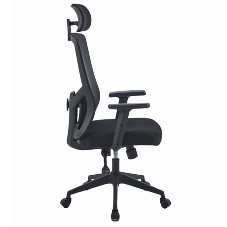 Silla Gerencial Duty Negro 48x119cm Giratoria con Espaldar Reclinable Soporte Lumbar y Apoya Cabezas - SILLAS DE OFICINA | Bylmo