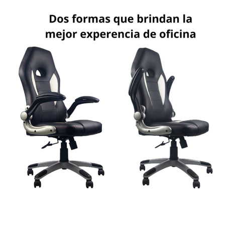 Silla Gerencial Cocora Negro 49x114cm Giratoria con Espaldar y con Apoya Cabezas - SILLAS DE OFICINA | Bylmo