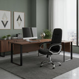 Silla Gerencial Vegas Negro 51x128cm Giratoria con Espaldar y con Apoya Cabezas - SILLAS DE OFICINA | Bylmo