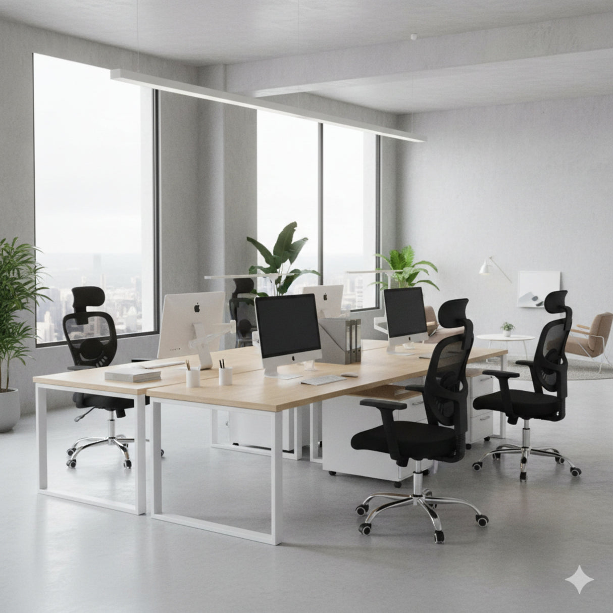 Silla de Oficina Negro 48x128cm Giratoria con Espaldar Reclinable y con Apoya Cabezas - SILLAS DE OFICINA | Bylmo