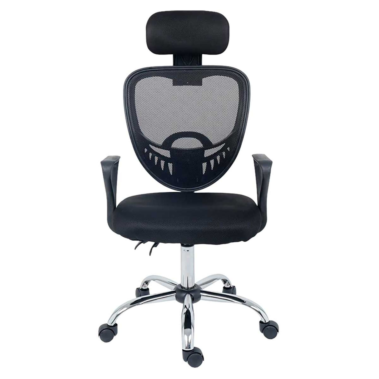 Silla de Oficina Negro 48x128cm Giratoria con Espaldar Reclinable y con Apoya Cabezas - SILLAS DE OFICINA | Bylmo