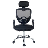 Silla de Oficina Negro 48x128cm Giratoria con Espaldar Reclinable y con Apoya Cabezas - SILLAS DE OFICINA | Bylmo