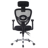 Silla de Oficina Negro 48x128cm Giratoria con Espaldar Reclinable y con Apoya Cabezas - SILLAS DE OFICINA | Bylmo
