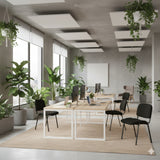Silla Interlocutora Isóceles Negro 46x77cm con Espaldar - SILLAS DE OFICINA | Bylmo