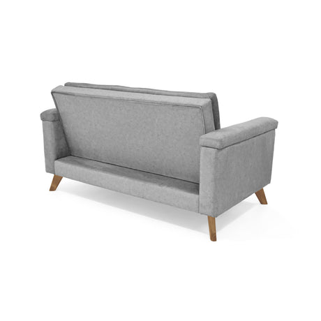 Sala Carter Gris y Blanco 150x84cm de Tres Puestos y con Apoya Brazos - SOFAS Y POLTRONAS | Bylmo
