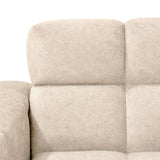Sofá Miami Beige y Matiz Caoba 171x81cm de Dos Puestos y con Apoya Brazos - SOFAS Y POLTRONAS | Bylmo