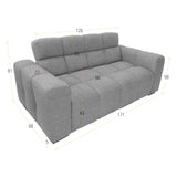 Sofá Miami Beige y Matiz Caoba 171x81cm de Dos Puestos y con Apoya Brazos - SOFAS Y POLTRONAS | Bylmo