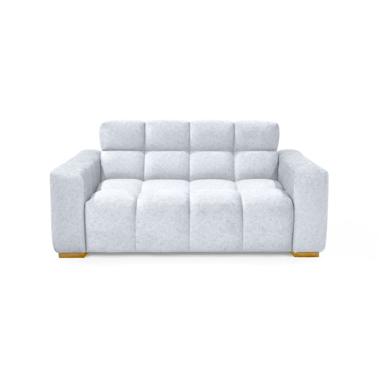 Sofá Miami Plata y Matiz Caoba 171x81cm de Dos Puestos y con Apoya Brazos - SOFAS Y POLTRONAS | Bylmo