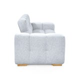 Sofá Miami Plata y Matiz Caoba 171x81cm de Dos Puestos y con Apoya Brazos - SOFAS Y POLTRONAS | Bylmo