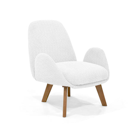 Poltrona Sibu Blanco y Matiz Caoba 77x79cm de Un Puestos y con Apoya Brazos - SOFAS Y POLTRONAS | Bylmo