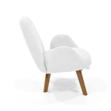 Poltrona Sibu Blanco y Matiz Caoba 77x79cm de Un Puestos y con Apoya Brazos - SOFAS Y POLTRONAS | Bylmo