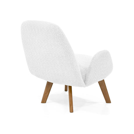 Poltrona Sibu Blanco y Matiz Caoba 77x79cm de Un Puestos y con Apoya Brazos - SOFAS Y POLTRONAS | Bylmo