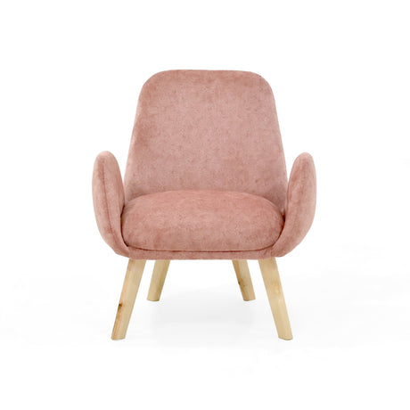 Poltrona Sibu Salmón y Matiz Natural 77x79cm de Un Puestos y con Apoya Brazos - SOFAS Y POLTRONAS | Bylmo