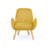 Poltrona Sibu Mostaza y Matiz Natural 77x79cm de Un Puestos y con Apoya Brazos - SOFAS Y POLTRONAS | Bylmo