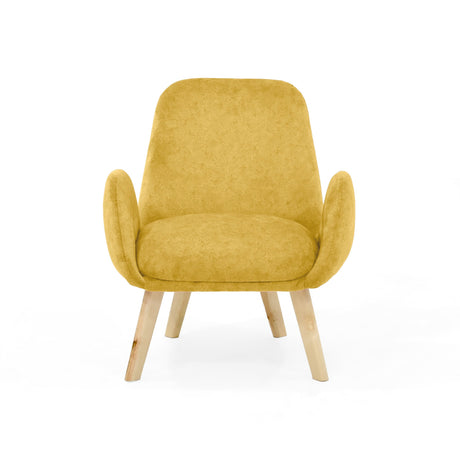 Poltrona Sibu Mostaza y Matiz Natural 77x79cm de Un Puestos y con Apoya Brazos - SOFAS Y POLTRONAS | Bylmo