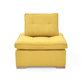 Poltrona Ventury Mostaza y Matiz Caoba 83x86cm de Un Puestos y Sin Apoya Brazos - SOFAS Y POLTRONAS | Bylmo