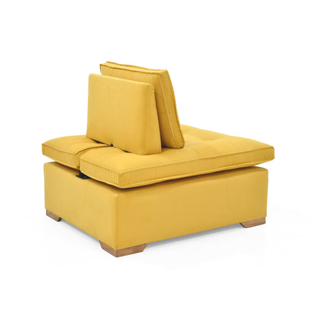Poltrona Ventury Mostaza y Matiz Caoba 83x86cm de Un Puestos y Sin Apoya Brazos - SOFAS Y POLTRONAS | Bylmo