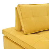 Poltrona Ventury Mostaza y Matiz Caoba 83x86cm de Un Puestos y Sin Apoya Brazos - SOFAS Y POLTRONAS | Bylmo